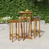 Image de vidaXL Ensemble de Bar de Jardin 3 pcs, Table et Chaises avec Repose-Pieds, Ensemble de Meubles de Terrasse Extérieur, Bois 3154384