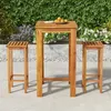 Image de vidaXL Ensemble de Bar de Jardin 3 pcs, Table et Chaises avec Repose-Pieds, Ensemble de Meubles de Terrasse Extérieur, Bois 3154386
