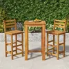 Image de vidaXL Ensemble de Bar de Jardin 3 pcs, Table et Chaises avec Repose-Pieds, Ensemble de Meubles de Terrasse Extérieur, Bois 3154390