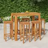 Image de vidaXL Ensemble de Bar de Jardin 7 pcs, Table et Chaises avec Repose-Pieds, Ensemble de Meubles de Terrasse Extérieur, Bois 3154393