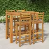 Image de vidaXL Ensemble de Bar de Jardin 5 pcs, Table et Chaises avec Repose-Pieds, Ensemble de Meubles de Terrasse Extérieur, Bois 3154396