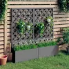 Image de vidaXL Jardinières en treillis 2 pcs Gris 65x33x135 cm WPC 3154899