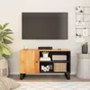 Image de vidaXL Meuble TV 80x33x46 cm bois d'acacia solide et d'ingénierie, support TV, armoire média, armoire hifi, unité TV, meuble multimédia