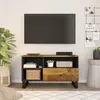 Image de Meuble TV 80x33x46 cm bois de manguier et d ingénierie