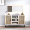 Image de Buffet blanc 105x30x65 cm bois d ingénierie