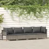Image de Salon de jardin Vidaxl 4 pieces gris resine tressee 63 x 63 x 55.5 cm 4 personnes