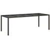 Image de Table de jardin Marron 250x100x75 cm Poly Rattan