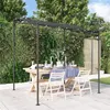 Image de vidaXL Auvent anthracite 2x2,3 m 180 g/m² tissu et acier, belvédère, gazebo, tente de réception, belvédères, gazebo de jardin, gazebo d'extérieur