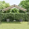 Image de Tente à auvent beige 4x4 m acier et tissu