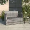 Image de vidaXL Banc de jardin avec coussins Gris 105 cm Résine tressée 362317