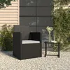 Image de Fauteuil de jardin avec coussin Noir Résine tressée