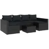 Image de Salon de jardin Vidaxl 2 pieces resine tressee 6 personnes 110 x 238 x 66 cm noir
