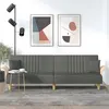 Image de vidaXL Canapé-lit avec accoudoirs gris foncé tissu