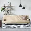 Image de vidaXL Canapé-lit avec accoudoirs crème tissu