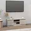 Image de Meuble TV avec porte Gris béton 102x30x36 cm
