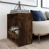 Image de vidaXL Bijzettafel 50x26x50 cm bewerkt hout gerookt eikenkleurig826629