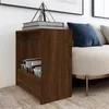 Image de vidaXL Bijzettafel 50x26x50 cm bewerkt hout bruin eikenkleur826631