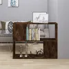 Image de Bibliothèque Séparateur de pièce Chêne fumé 80x24x63 cm