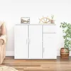Image de Buffet Blanc 91x29,5x75 cm Bois d ingénierie