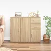 Image de Buffet Chêne sonoma 91x29,5x75 cm Bois d ingénierie