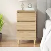Image de vidaXL Table de Chevet, Armoire de Nuit avec 3 Tiroirs, Armoire de Lit avec Rangement, Table de Nuit Chambre, Moderne, Chêne Sonoma Bois d'Ingénierie