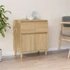 Image de vidaXL Buffet, Armoire Latérale avec 2 Tiroirs et de 2 Compartiments, Meuble de Rangement Salle de Séjour, Moderne, Chêne Sonoma Bois d'Ingénierie
