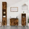 Image de Armoire de bain chêne fumé 30x30x190 cm bois d ingénierie