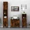 Image de Armoire de bain chêne fumé 30x30x100 cm bois d ingénierie