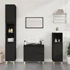 Image de Armoire de salle de bain noir 65x33x60 cm bois d ingénierie