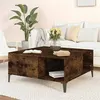 Image de vidaXL Salontafel 80x80x36,5 cm bewerkt hout gerookt eikenkleurig821105