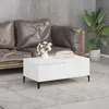 Image de Table basse Blanc 90x50x36,5 cm Bois d ingénierie