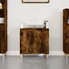 Image de vidaXL Meuble d'évier chêne fumé 58x33x60 cm bois d'ingénierie821257