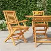 Image de Chaises de jardin pliantes lot de 2 56x63x90cm bois massif teck