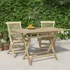 Image de Table de jardin pliante gris 120x70x75 cm bois de teck solide