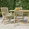 Image de Chaises de jardin pliantes lot de 2 gris 56x61x89cm bois teck