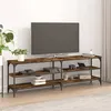 Image de Meuble TV chêne fumé 160x30x50 cm bois d ingénierie