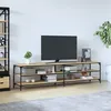 Image de Meuble TV chêne sonoma 200x30x50 cm bois d ingénierie et métal