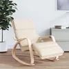 Image de vidaXL Fauteuil à bascule tissu crème
