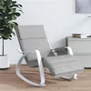 Image de vidaXL Fauteuil à bascule tissu gris clair