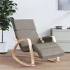Image de vidaXL Fauteuil à bascule tissu taupe