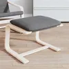 Image de vidaXL Repose-pied, Tabouret avec Coussin, Siège avec Cadre en Bois, Meuble de Salle de Séjour Salon Intérieur, Moderne, Gris Foncé Tissu 352300