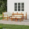 Image de vidaXL 7-delige Tuinset met kussens massief acaciahout3154968