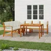 Image de vidaXL 7-delige Tuinset met kussens massief acaciahout3154970
