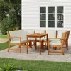 Image de vidaXL 7-delige Tuinset met kussens massief acaciahout3154974