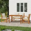Image de vidaXL Ensemble à manger de jardin 4 pcs coussins Bois acacia, ensemble de salle à manger, ensemble de salle à manger 3154978