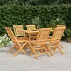 Image de vidaXL 7-delige Tuinset massief teakhout3155000
