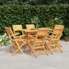 Image de vidaXL Ensemble à Dîner de Jardin 7 pcs, Ensemble à Manger avec Table et Chaise, Ensemble de Salon, Meubles de Terrasse, 3155010