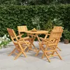 Image de vidaXL Ensemble à Dîner de Jardin 5 pcs, Ensemble à Manger avec Table et Chaise, Ensemble de Salon, Meubles de Terrasse, 3155021
