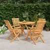 Image de vidaXL 5-delige Tuinset massief teakhout3155026