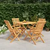 Image de vidaXL 5-delige Tuinset massief teakhout3155035